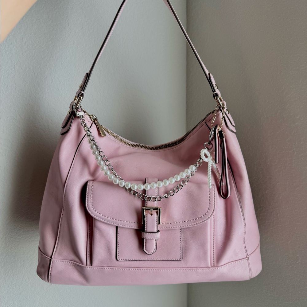 Coach Pink Leather Shoulder Bag
